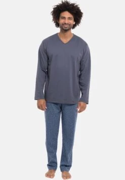 MEY Pigiama - Blau Grau