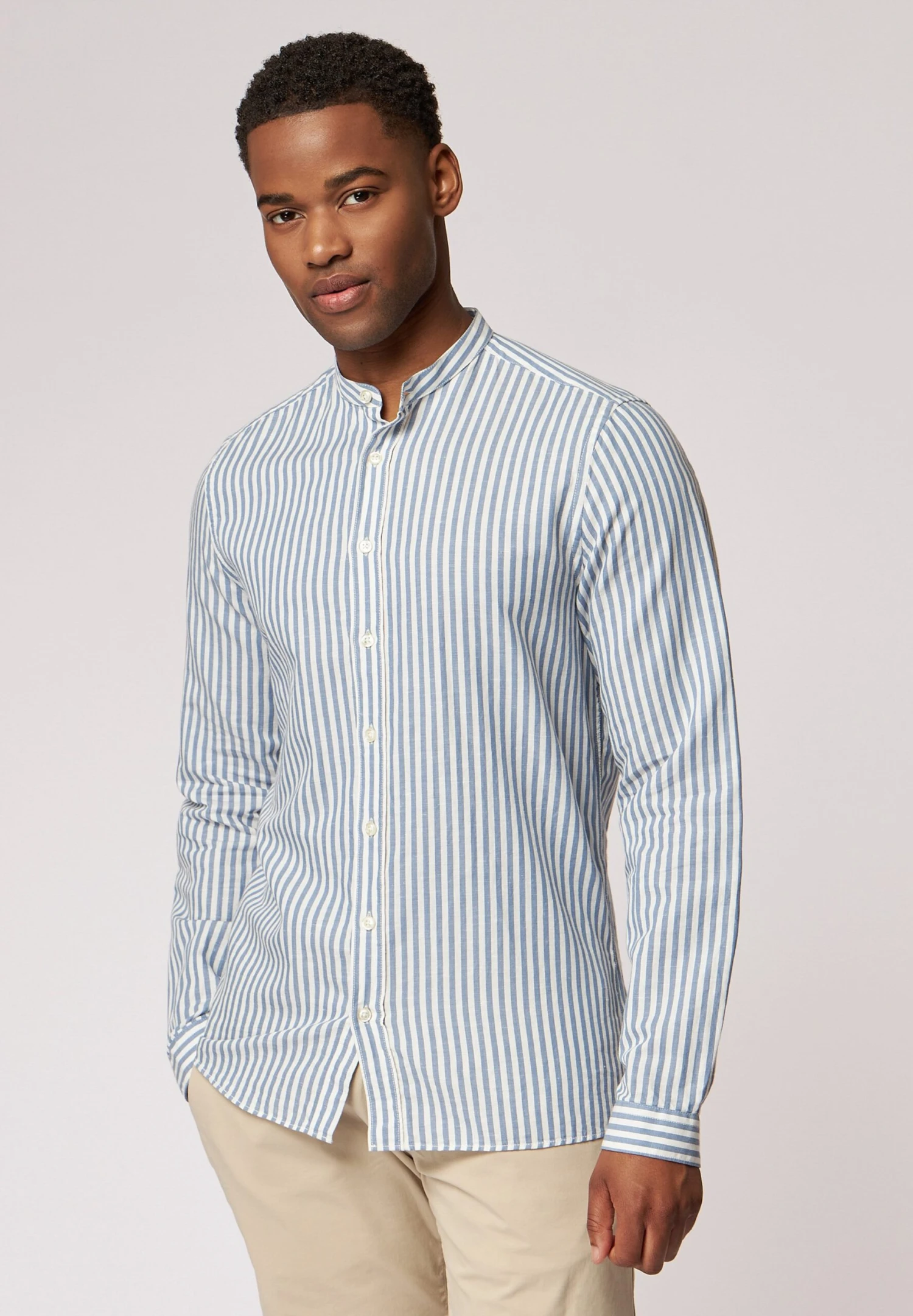 ROY ROBSON Mit Stehkragen Mix Gestreift - Camicia - Hellblau 3 ROY ROBSON Mit Stehkragen Mix Gestreift - Camicia - Hellblau