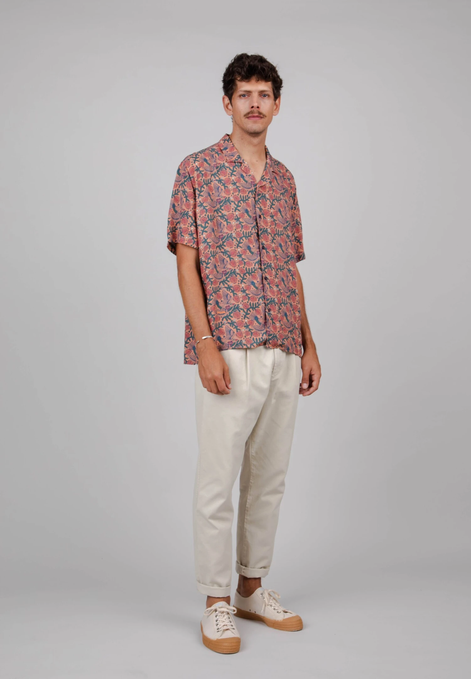 Brava Fabrics Asis Passerine Aloha CamiciaOrange Uomo Camicie B1T22D050-H11 4 Brava Fabrics Asis Passerine Aloha CamiciaOrange Uomo Camicie B1T22D050-H11 - immagine 2