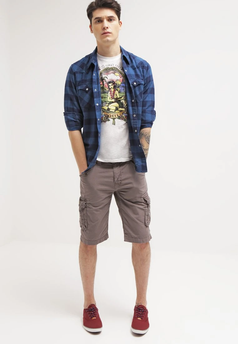 Schott Battle - Shorts - Khaki 4 Schott Battle - Shorts - Khaki - immagine 2