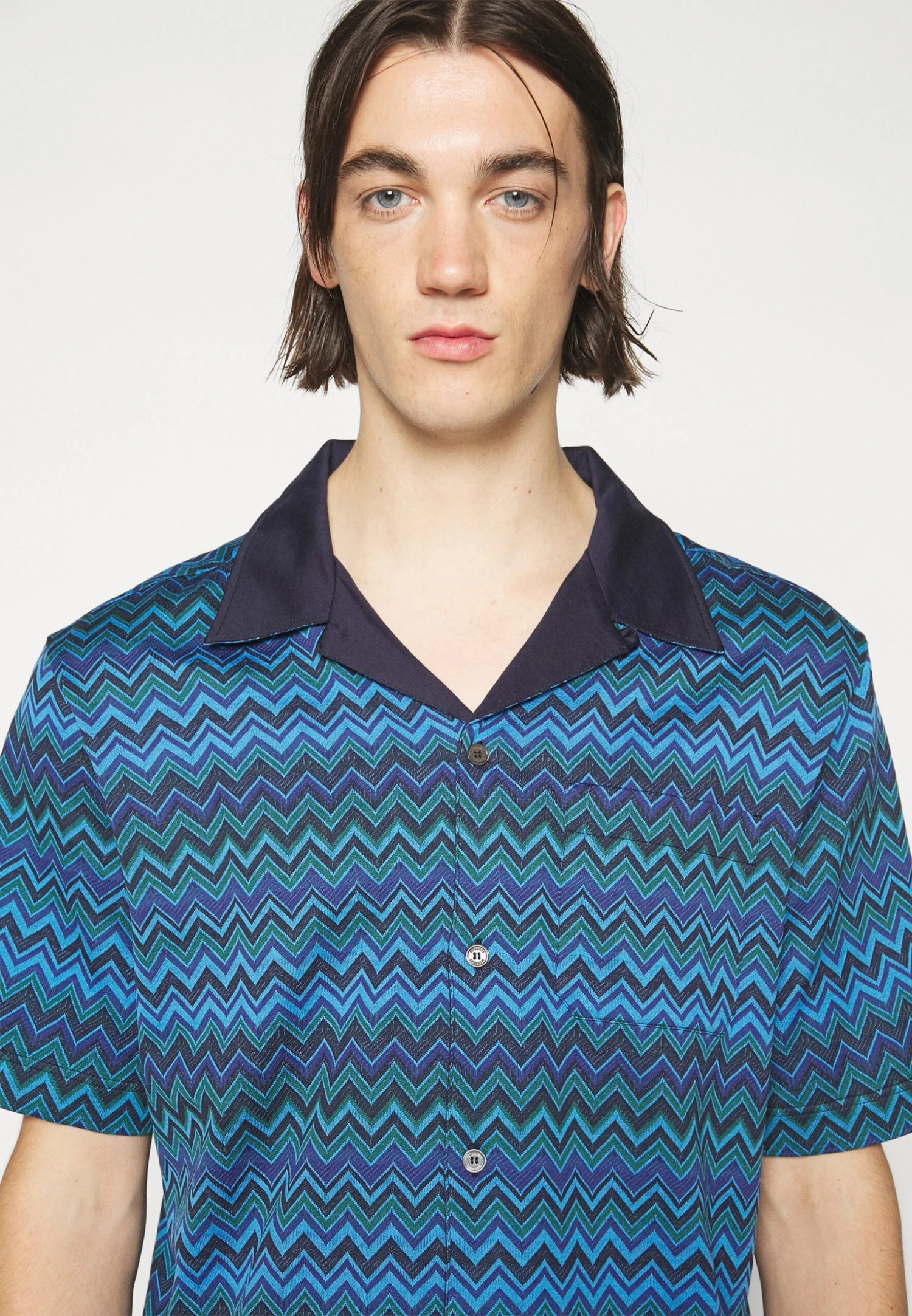 Missoni Short Sleeve ShirtCamiciaNavy Blue Uomo Camicie 6MI22D00V-T11 11 Missoni Short Sleeve ShirtCamiciaNavy Blue Uomo Camicie 6MI22D00V-T11 - immagine 9