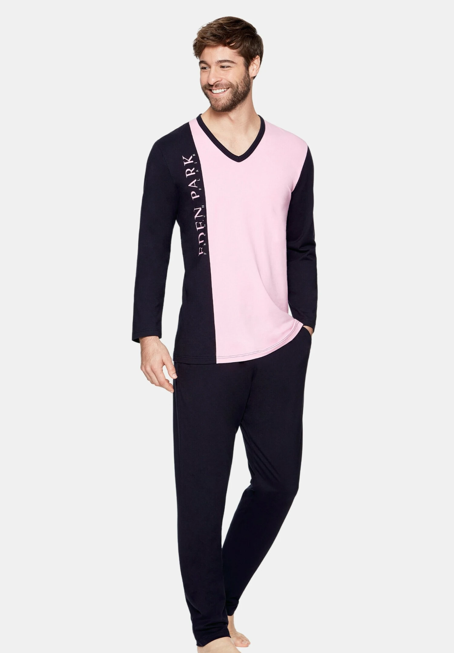 Eden Park SetPigiamaBleu Uomo Per La Notte EDL82M00R-K11 3 Eden Park SetPigiamaBleu Uomo Per La Notte EDL82M00R-K11