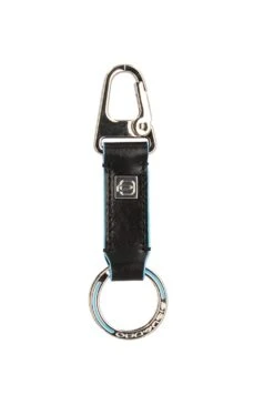 Piquadro Portachiavi Blue Square Con MoschettoneNero - Portachiavi - Nero