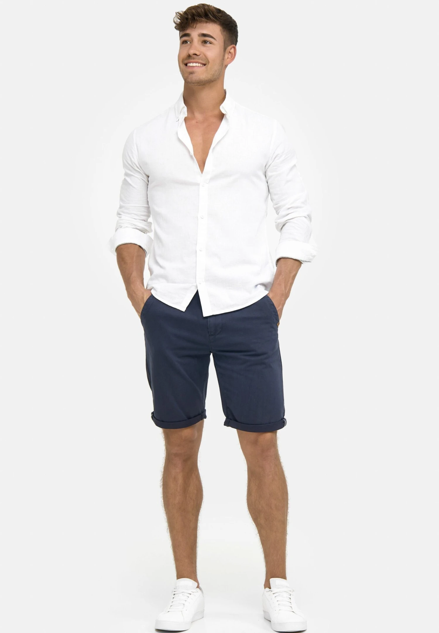 Indicode Jeans Casual FitShortsBlau Navy Uomo Bermuda IJ022F00I-K11 4 Indicode Jeans Casual FitShortsBlau Navy Uomo Bermuda IJ022F00I-K11 - immagine 2