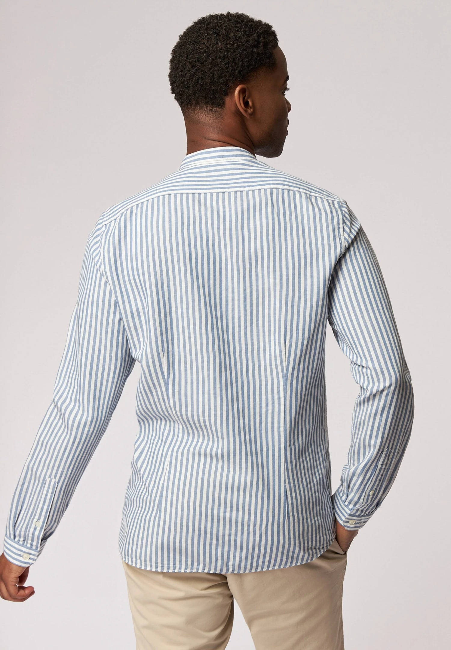 ROY ROBSON Mit Stehkragen Mix Gestreift - Camicia - Hellblau 4 ROY ROBSON Mit Stehkragen Mix Gestreift - Camicia - Hellblau - immagine 2