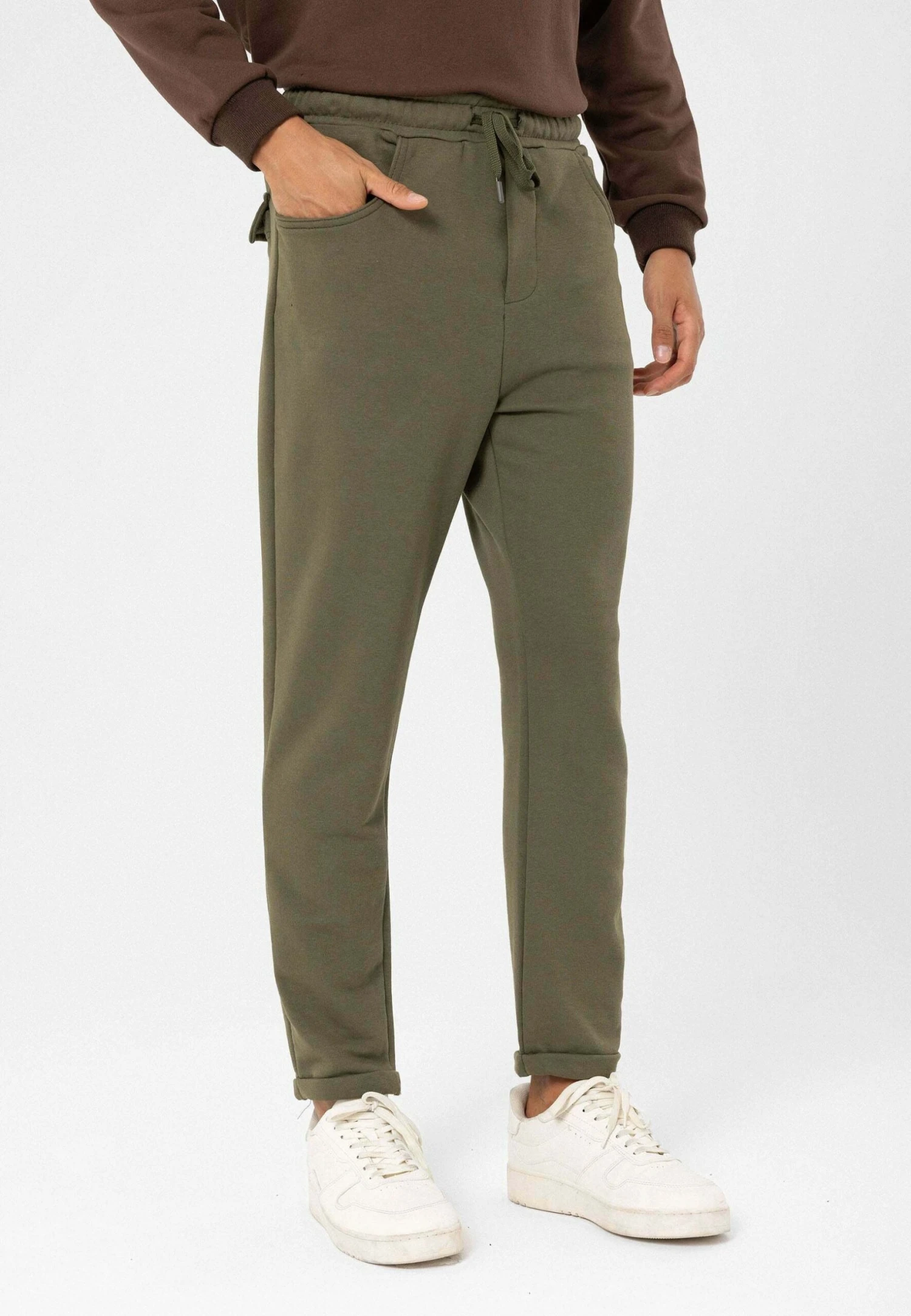 Elastic Waist Belt DetailedPantaloni SportiviKhaki Uomo Pantaloni Sportivi E Joggers AI722E01J-N11 7 Elastic Waist Belt DetailedPantaloni SportiviKhaki Uomo Pantaloni Sportivi E Joggers AI722E01J-N11 - immagine 5