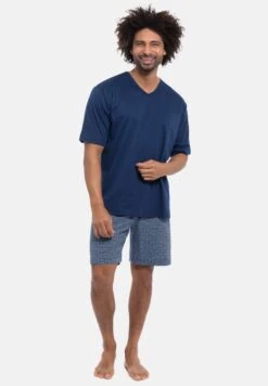 MEY Kurzarm Lounge - Nightwear Set - Pigiama - Blau 8 MEY Kurzarm Lounge - Nightwear Set - Pigiama - Blau -Negozio Di Abbigliamento Zalando 19f3a3e2019641488c5c5fadc66c481e