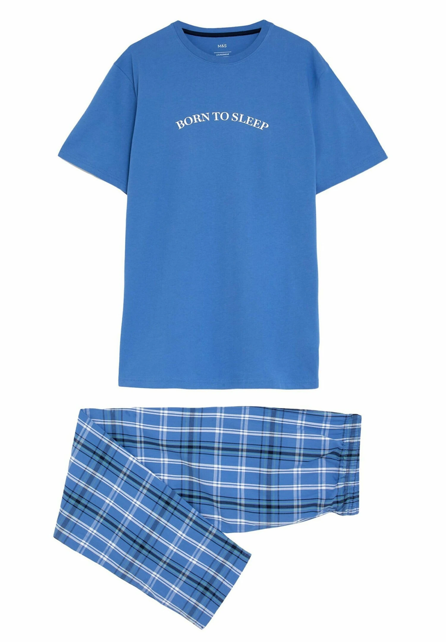 Marks & Spencer Slogan Set - Pigiama - Blue Mix 6 Marks & Spencer Slogan Set - Pigiama - Blue Mix - immagine 4