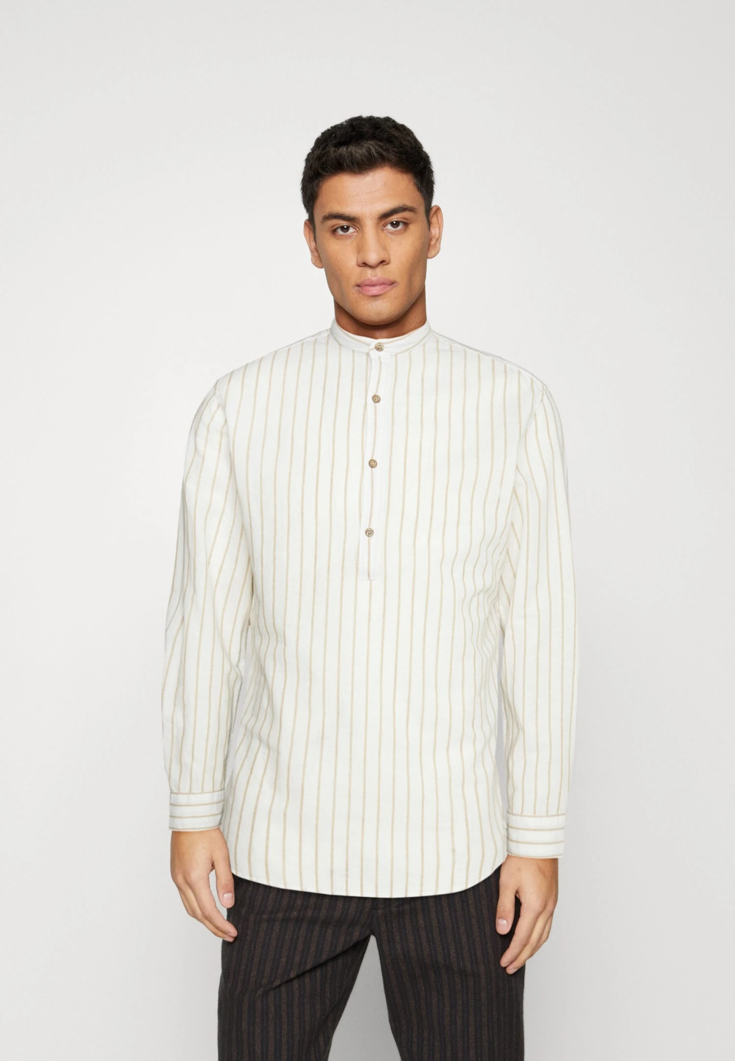 JACK&JONES Premium Jprblasummer Half Placket L/S SnCamiciaSand/Slim Fit Uomo Camicie JAM22D0AA-B12 3 JACK&JONES Premium Jprblasummer Half Placket L/S SnCamiciaSand/Slim Fit Uomo Camicie JAM22D0AA-B12