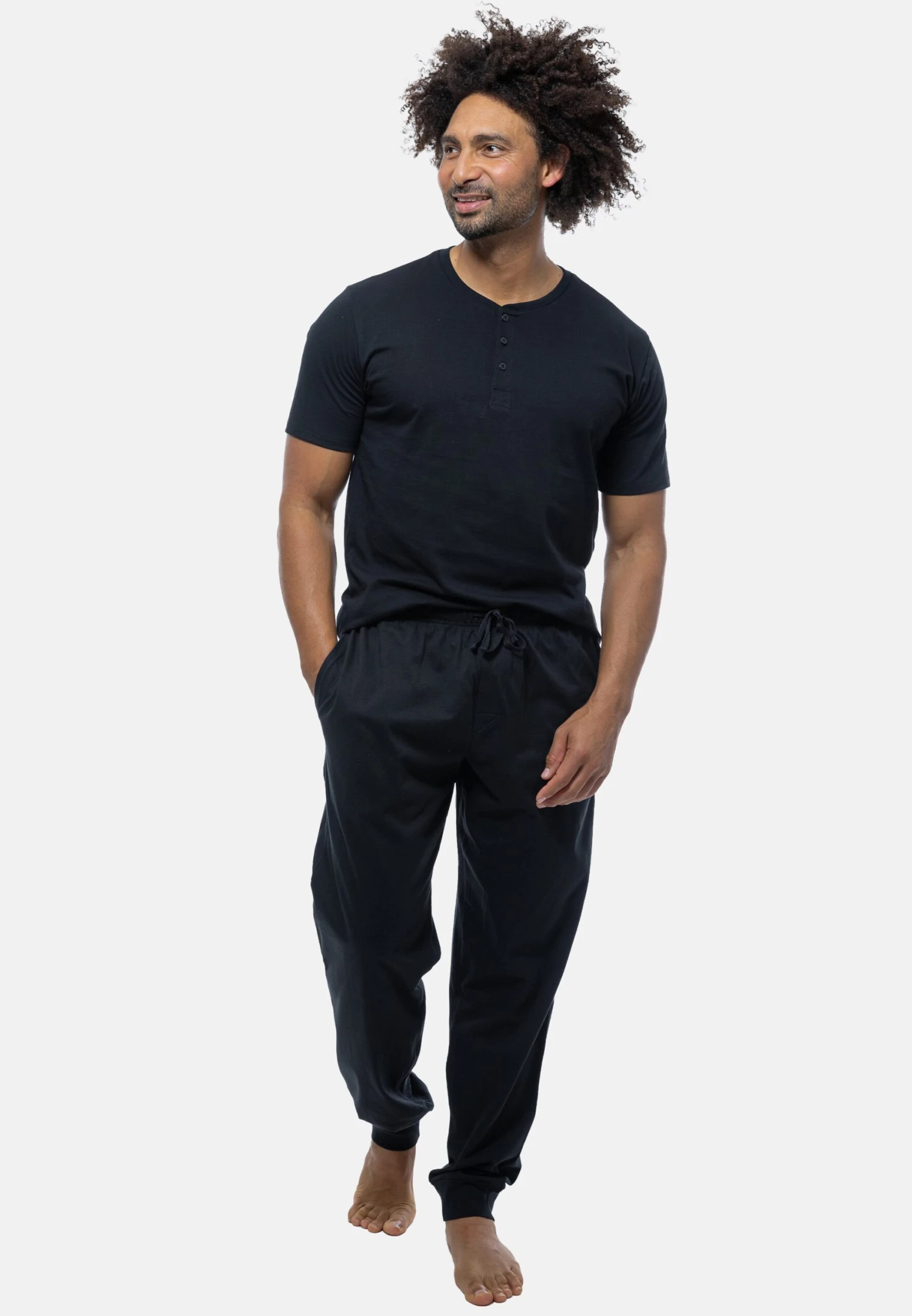 Schiesser Mix Set - Pigiama - Schwarz Gemustert 4 Schiesser Mix Set - Pigiama - Schwarz Gemustert - immagine 2