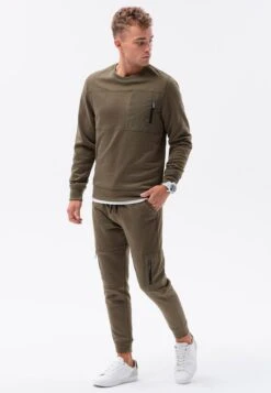 SetTutaOlive Green Uomo Pantaloni Sportivi E Joggers OM422S054-N11