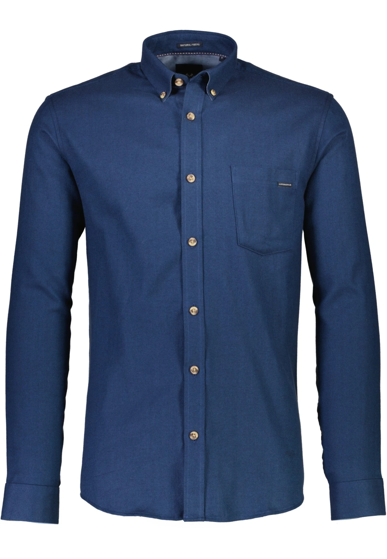 Lindbergh Brushed Herringbone L SCamiciaNavy Uomo Camicie LG522D09N-K11 8 Lindbergh Brushed Herringbone L SCamiciaNavy Uomo Camicie LG522D09N-K11 - immagine 6