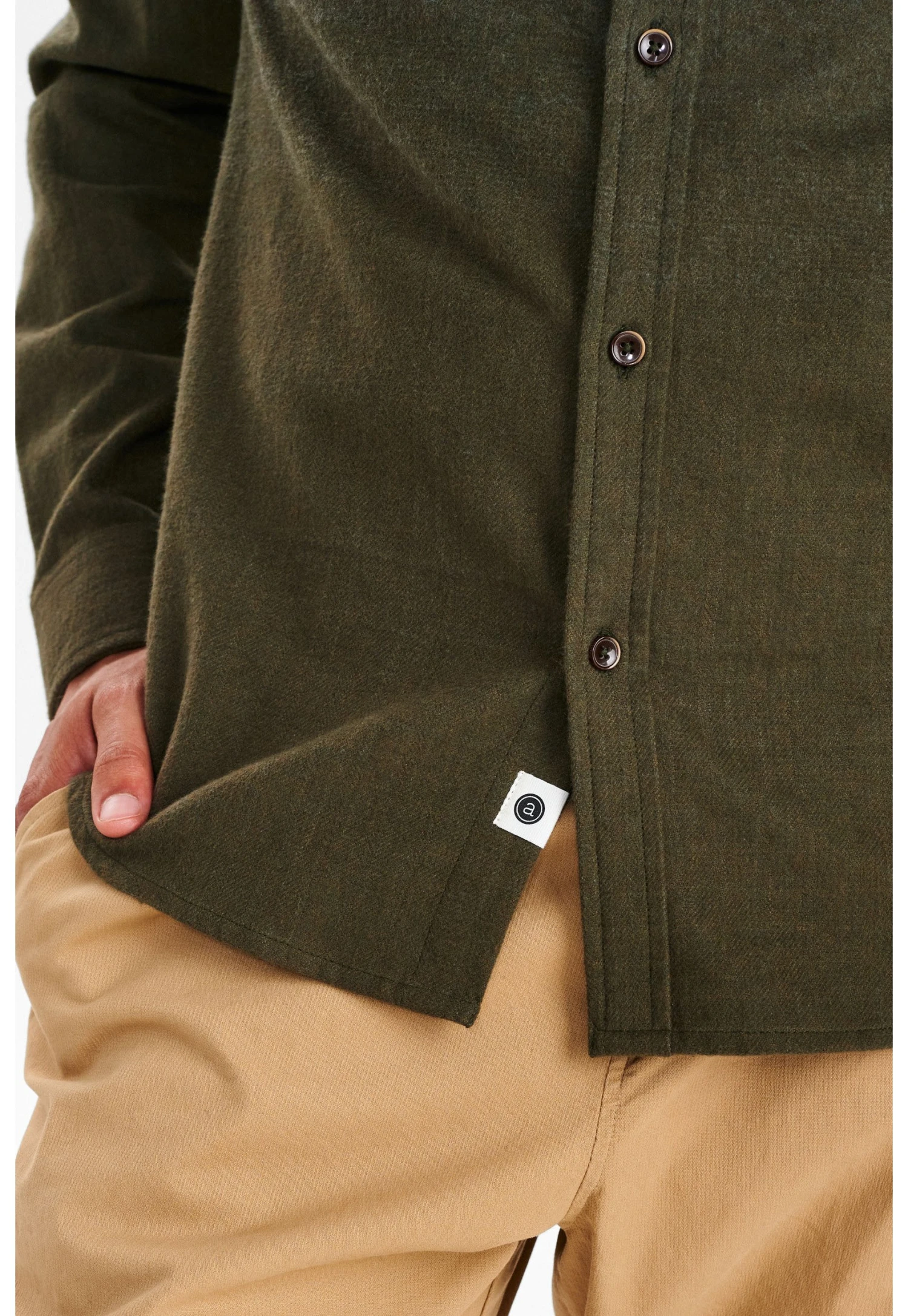 Anerkjendt Tone Melange - Camicia - Olivine 6 Anerkjendt Tone Melange - Camicia - Olivine - immagine 4