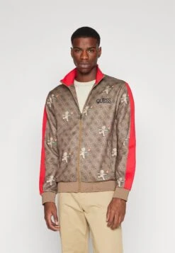 Guess Banksy Full Zip TracksuitGiacca SportivaBrown Uomo Pantaloni Sportivi E Joggers GU122T0GI-B11