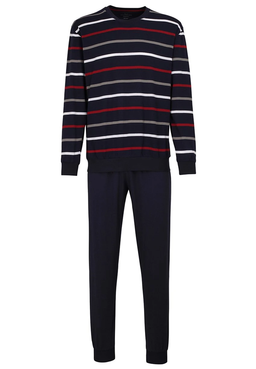 SetLang V Ausschnitt GestreiftPigiamaDunkelblau Uomo Per La Notte GO882M007-K11 3 SetLang V Ausschnitt GestreiftPigiamaDunkelblau Uomo Per La Notte GO882M007-K11