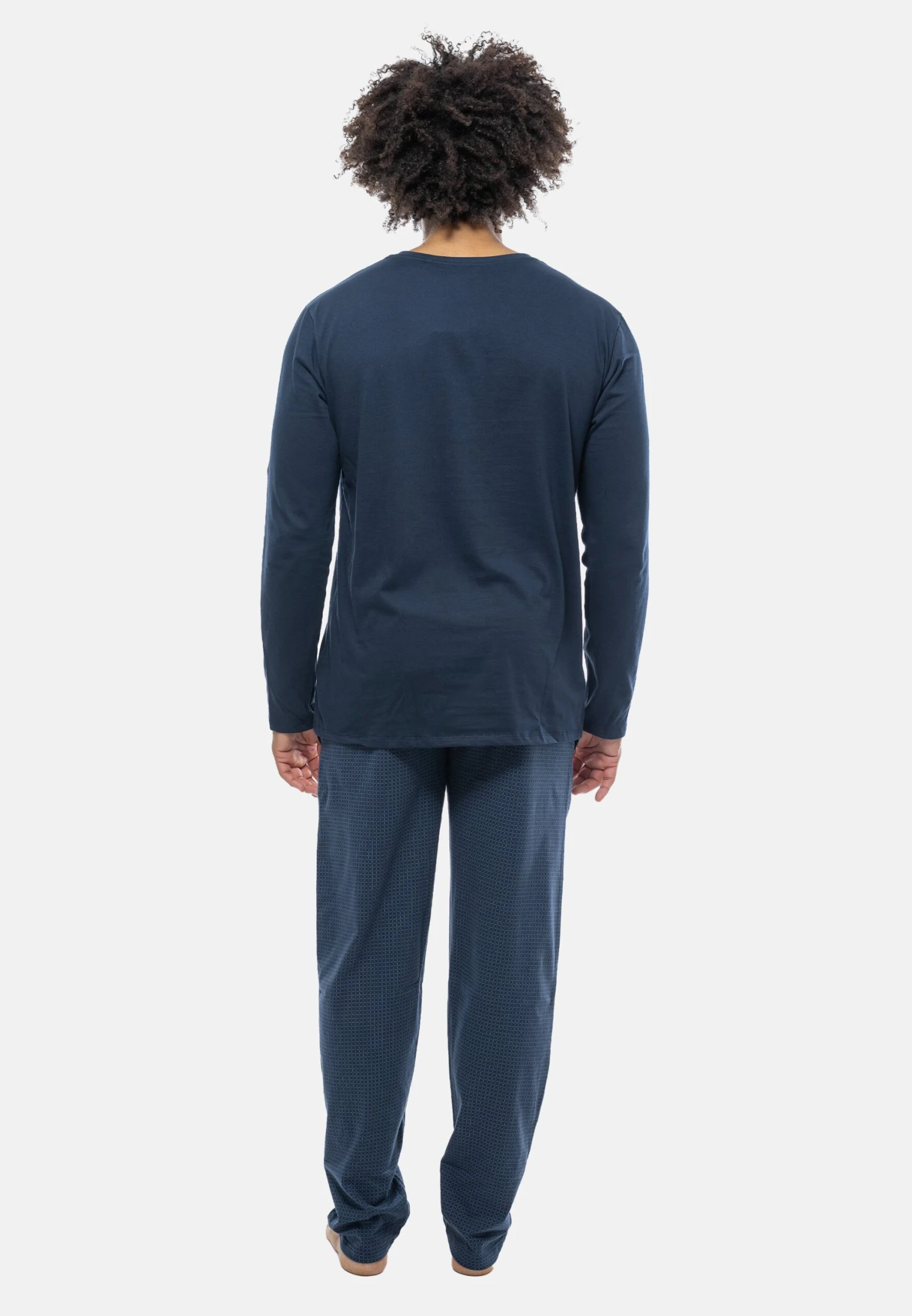 Schiesser Mix Set - Pigiama - Blau Gemustert 5 Schiesser Mix Set - Pigiama - Blau Gemustert - immagine 3