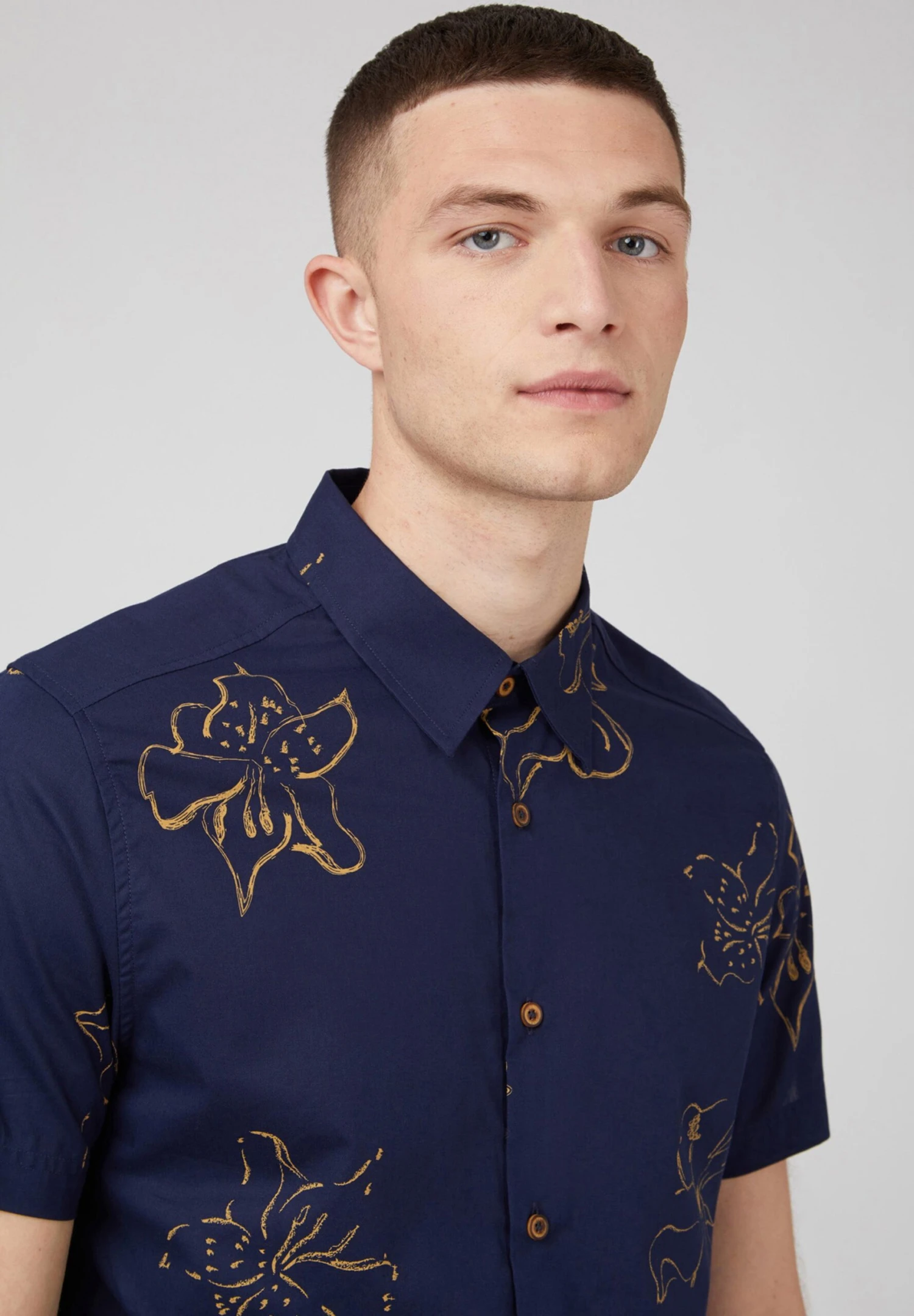 Ben Sherman Linear Floral Print- Camicia - Marine 6 Ben Sherman Linear Floral Print- Camicia - Marine - immagine 4