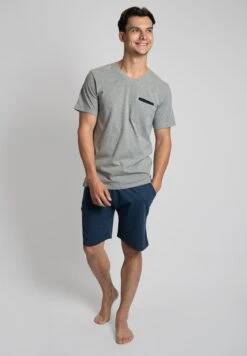 SetPigiamaGrau Navy Uomo Per La Notte PHN82M004-K12