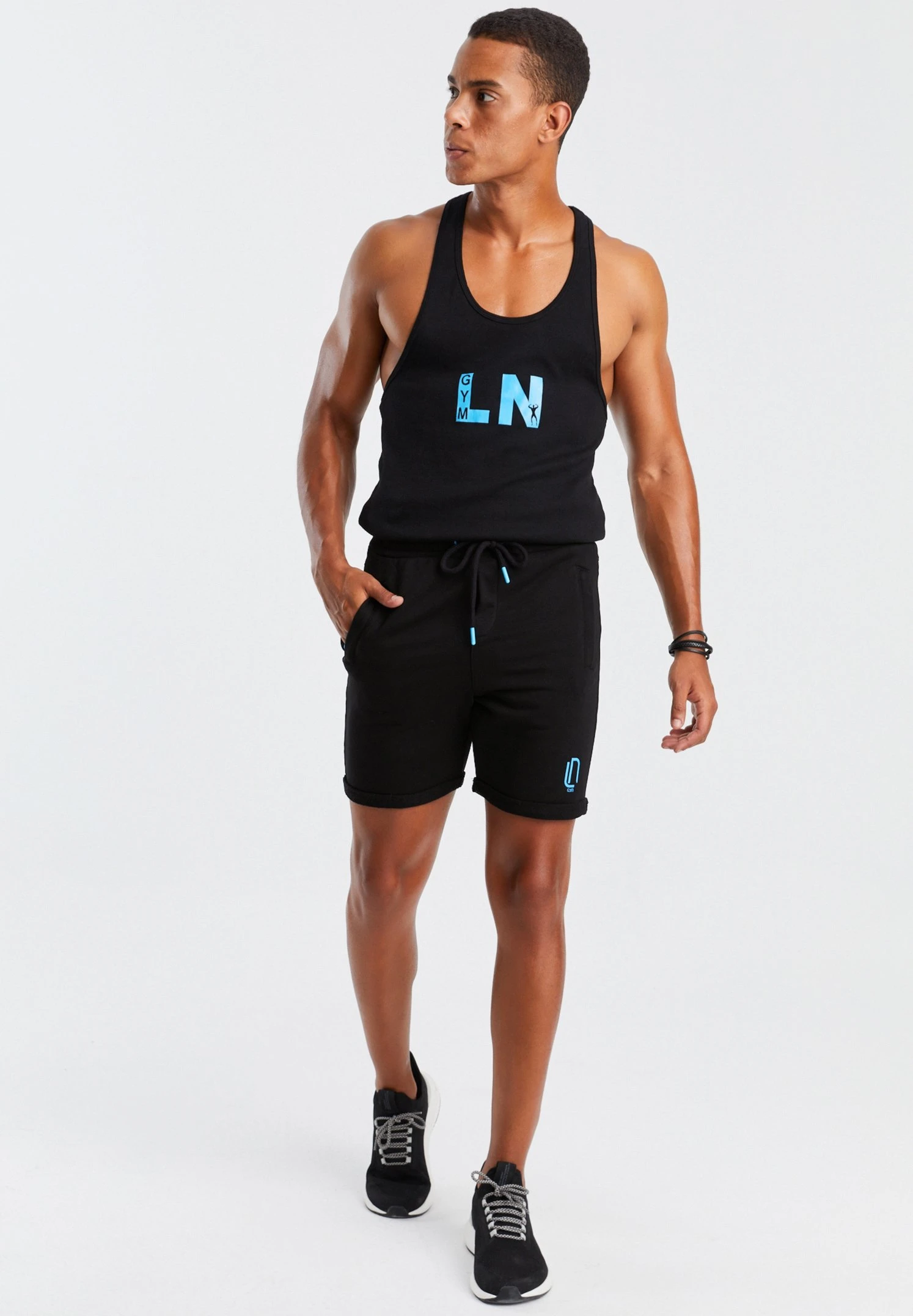 Shorts - Schwarz-Türkis 4 Shorts - Schwarz-Türkis - immagine 2