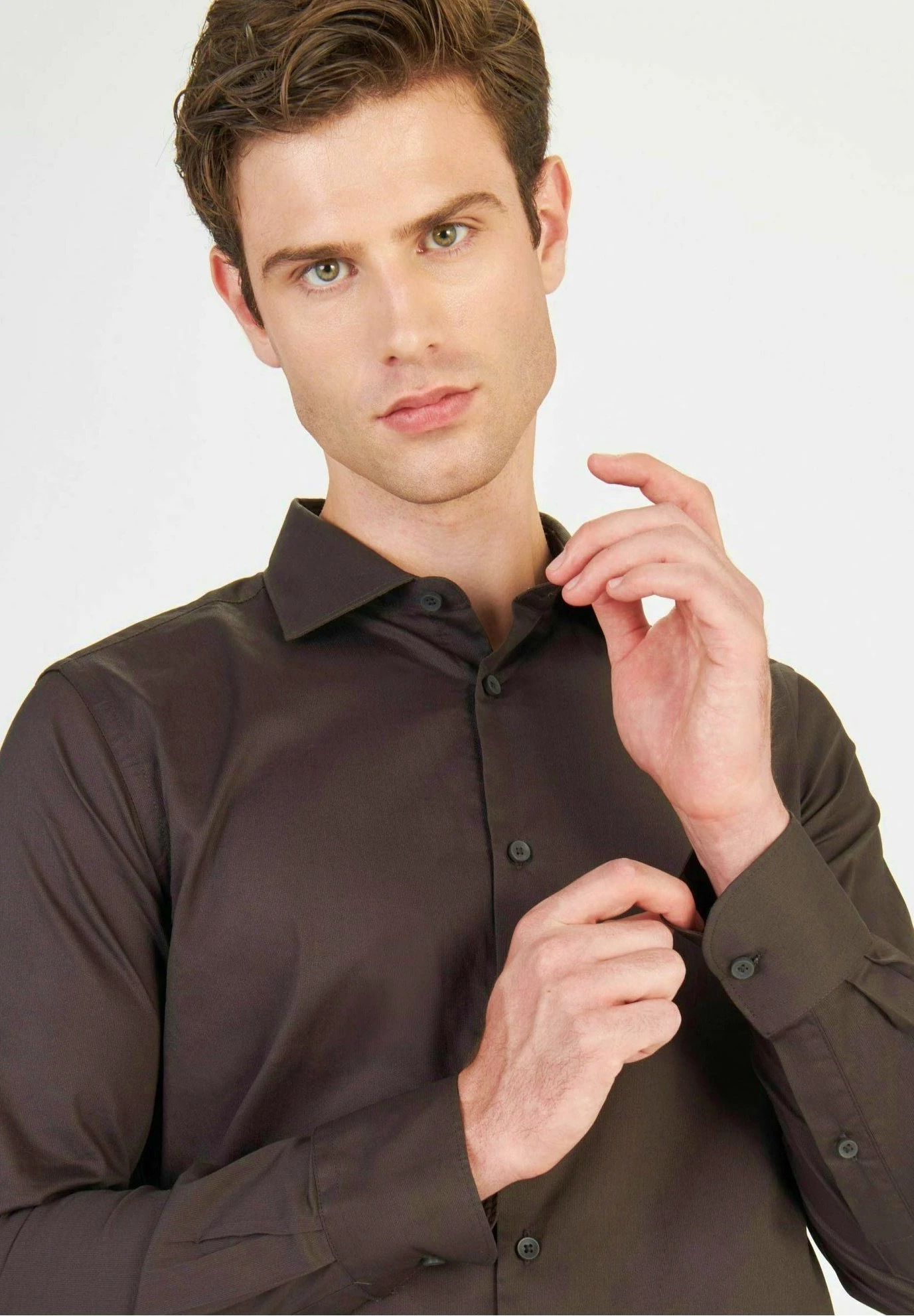 Grosgrain - Camicia - Marrone 5 Grosgrain - Camicia - Marrone - immagine 3