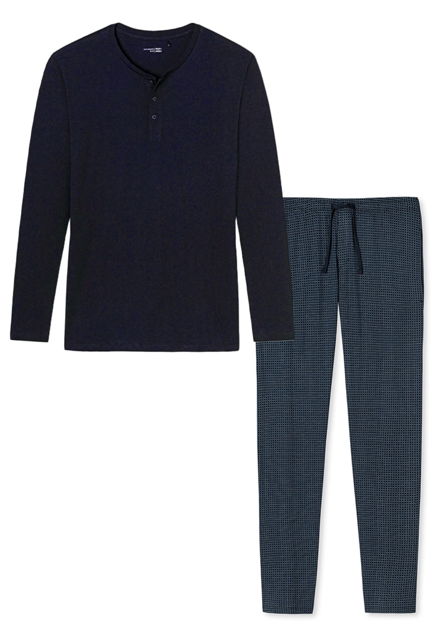 Schiesser Mix Set - Pigiama - Blau Gemustert 7 Schiesser Mix Set - Pigiama - Blau Gemustert - immagine 5