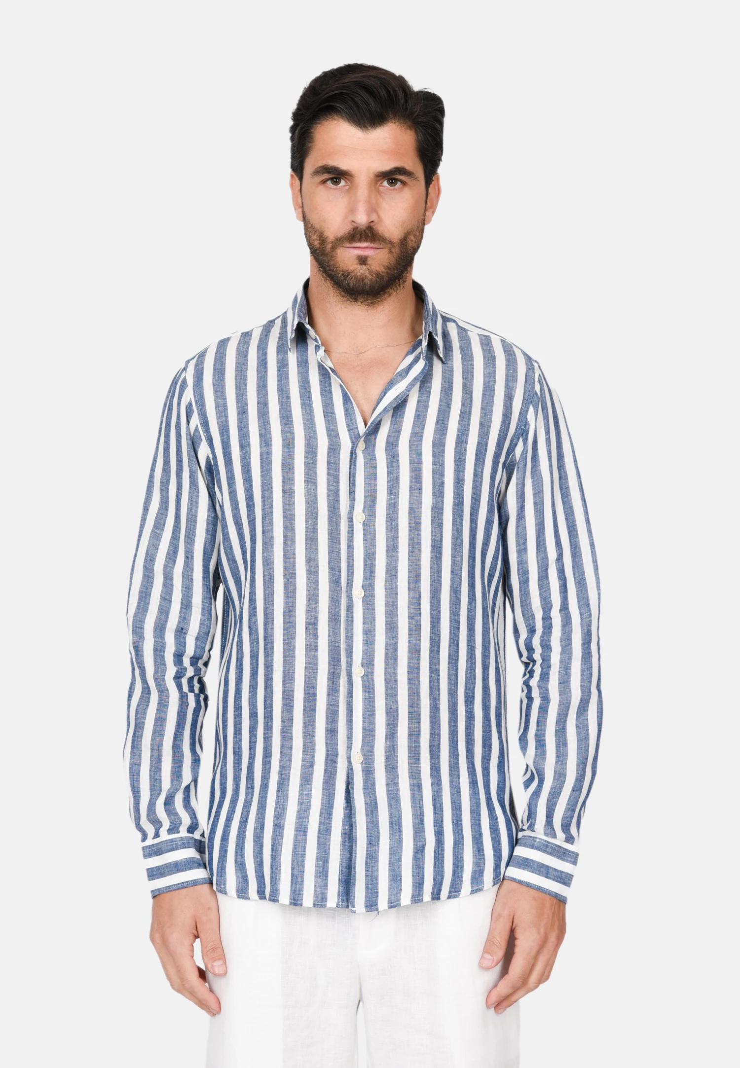 A Righe - Camicia - Blu 3 A Righe - Camicia - Blu