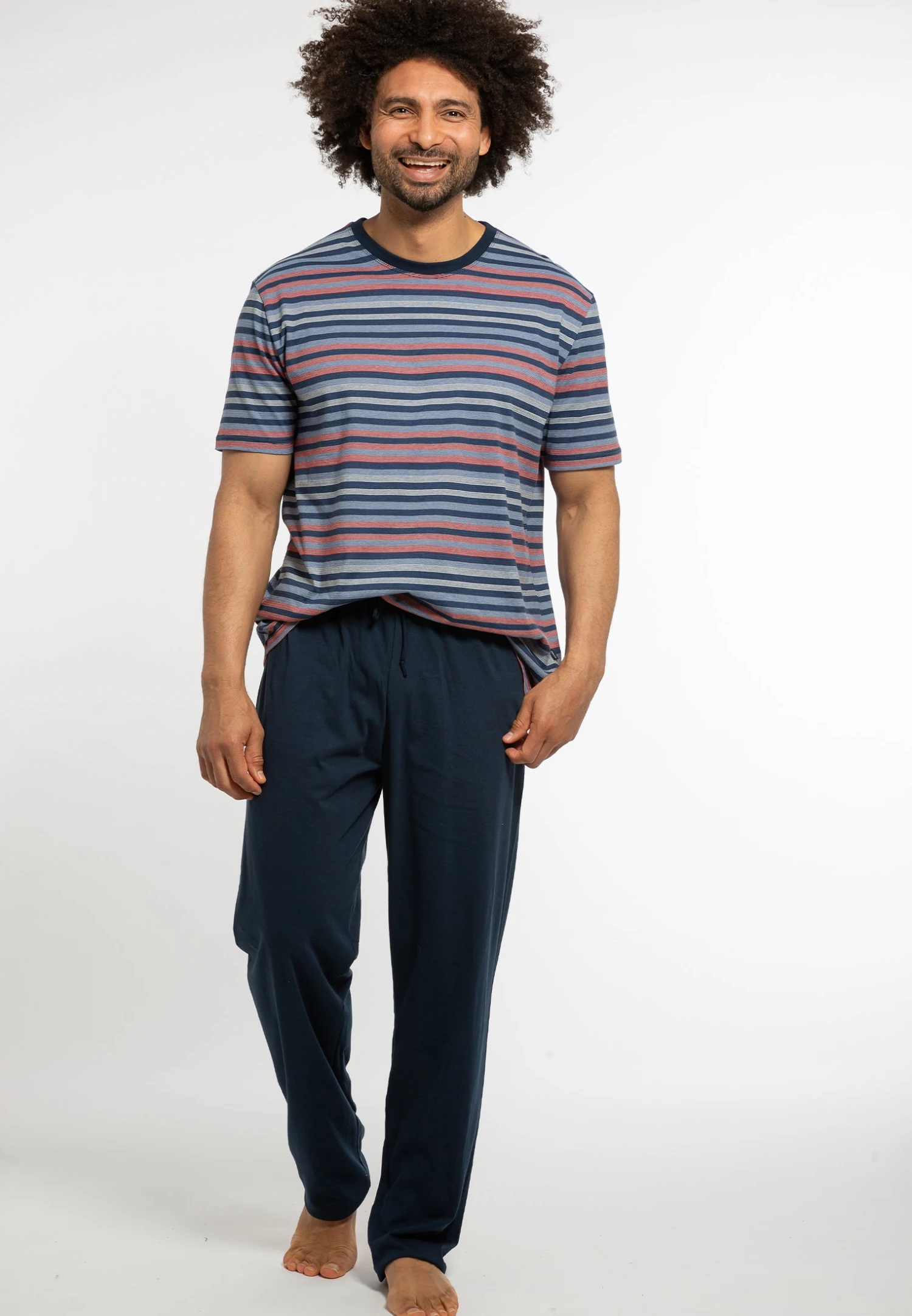 2 PackPigiamaDunkelblau / Blau Gestreift Uomo Per La Notte AMV82M001-K12 3 2 PackPigiamaDunkelblau / Blau Gestreift Uomo Per La Notte AMV82M001-K12
