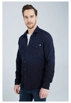 Mit StreifenmusterCamiciaDunkelblau Uomo Camicie JEI22D001-K11