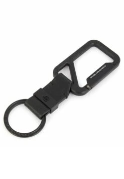 Piquadro Avec Mousqueton Double - Portachiavi - Nero