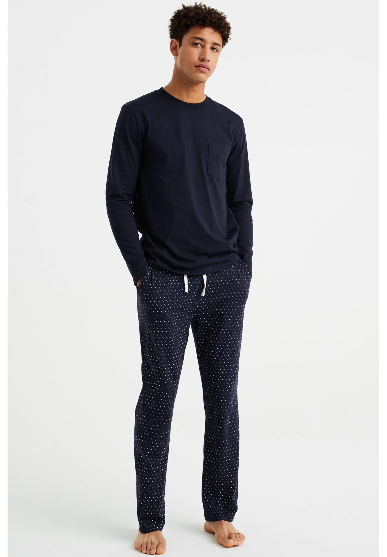 WE FASHION SetPigiamaBlue Uomo Per La Notte WF582M005-K11