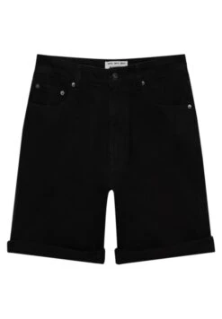 PULL & BEAR Bermuda With Turn-Up Hems - Shorts Di Jeans - Black 16 PULL & BEAR Bermuda With Turn-Up Hems - Shorts Di Jeans - Black -Negozio Di Abbigliamento Zalando 7229609ace944b9e8d2b1cf67185d4f6