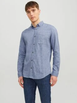 Jack & Jones Jjeclassic MelangeCamiciaFaded Denim Uomo Camicie JA222D2FF-K11