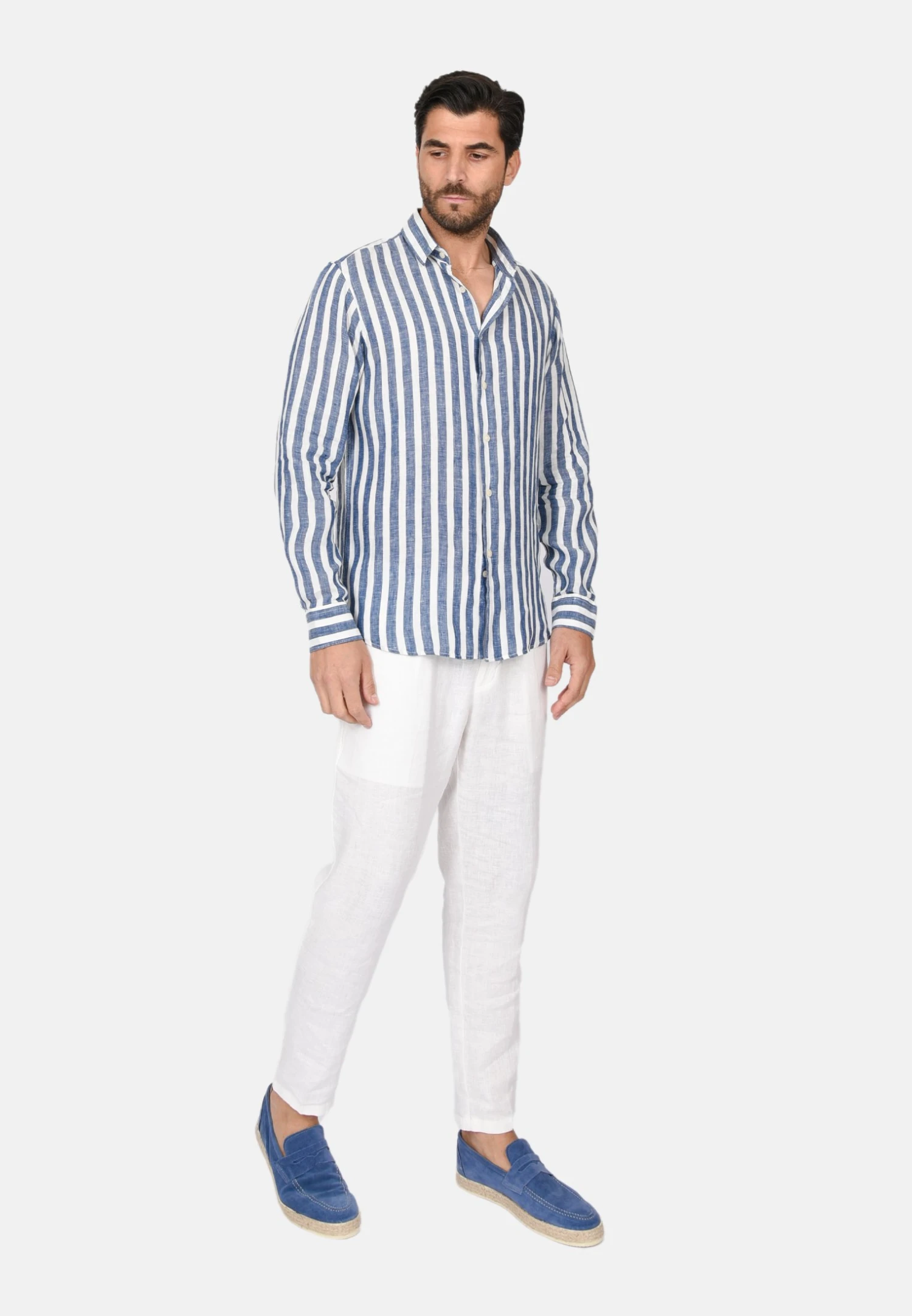 A Righe - Camicia - Blu 4 A Righe - Camicia - Blu - immagine 2