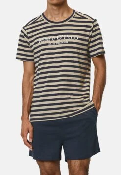 Marc O'Polo Natural SetPigiamaJonesboro Cream Dark Navy Uomo Per La Notte MA382M01K-K11