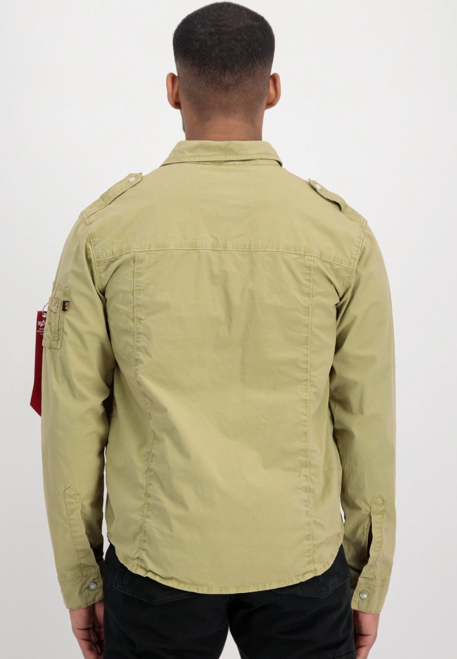 Alpha Industries Basic CamiciaSage Green Uomo Camicie AL522D01T-N11 5 Alpha Industries Basic CamiciaSage Green Uomo Camicie AL522D01T-N11 - immagine 3