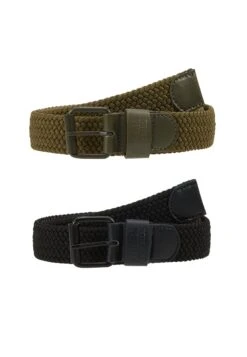 URBAN CLASSICS Elastic Belt 2 Pack - Cintura Intrecciata - Black/Olive 9 URBAN CLASSICS Elastic Belt 2 Pack - Cintura Intrecciata - Black/Olive -Negozio Di Abbigliamento Zalando 83612c114f514e10a9c82c43218e2f17