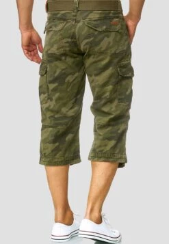 Indicode Jeans Mit Gürtel Nicolas - Shorts - Mottled Dark Green -Negozio Di Abbigliamento Zalando 84cc43cca6ca469fb0231c4007fb9d82