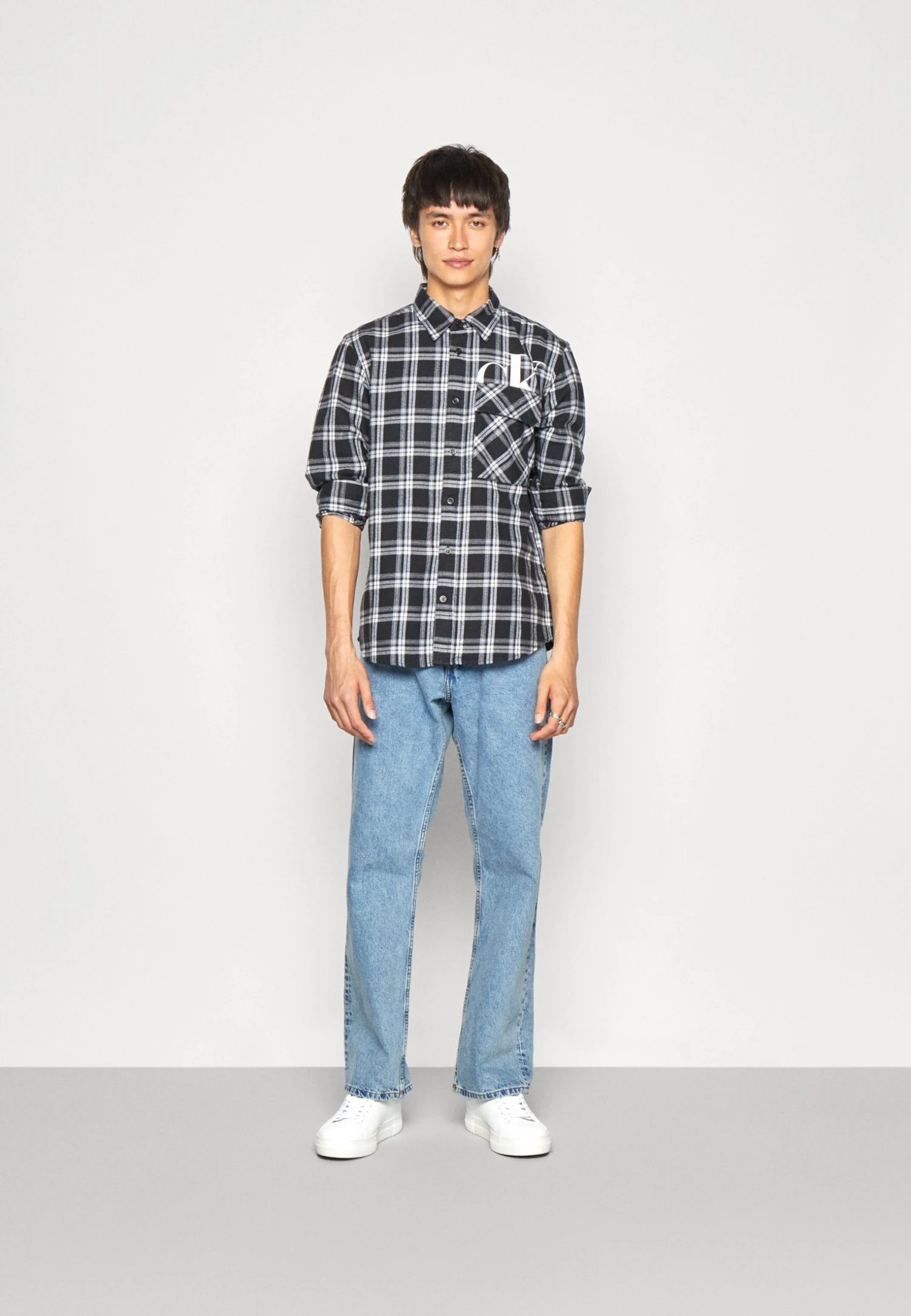 Calvin Klein Jeans Cut Off Check ShirtCamiciaBlack/Bright White Uomo Camicie C1822D06Q-Q11 4 Calvin Klein Jeans Cut Off Check ShirtCamiciaBlack/Bright White Uomo Camicie C1822D06Q-Q11 - immagine 2