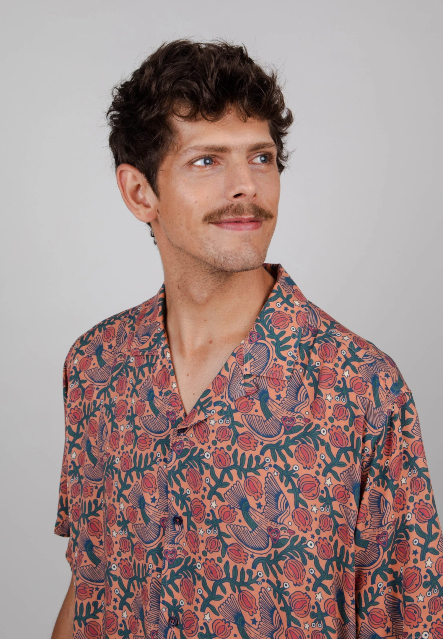 Brava Fabrics Asis Passerine Aloha CamiciaOrange Uomo Camicie B1T22D050-H11 6 Brava Fabrics Asis Passerine Aloha CamiciaOrange Uomo Camicie B1T22D050-H11 - immagine 4