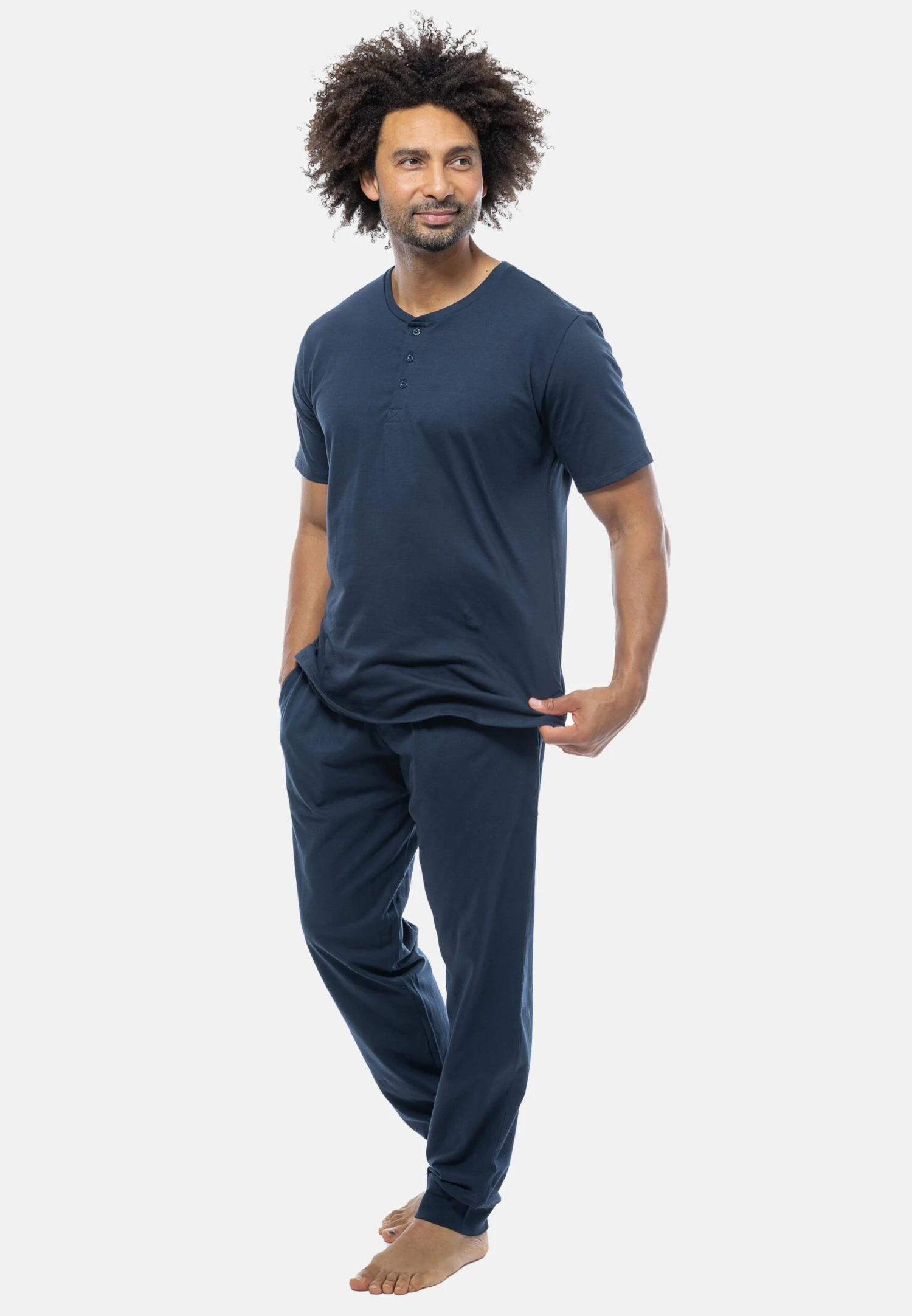 Schiesser Mix Set - Pigiama - Dunkelblau 4 Schiesser Mix Set - Pigiama - Dunkelblau - immagine 2