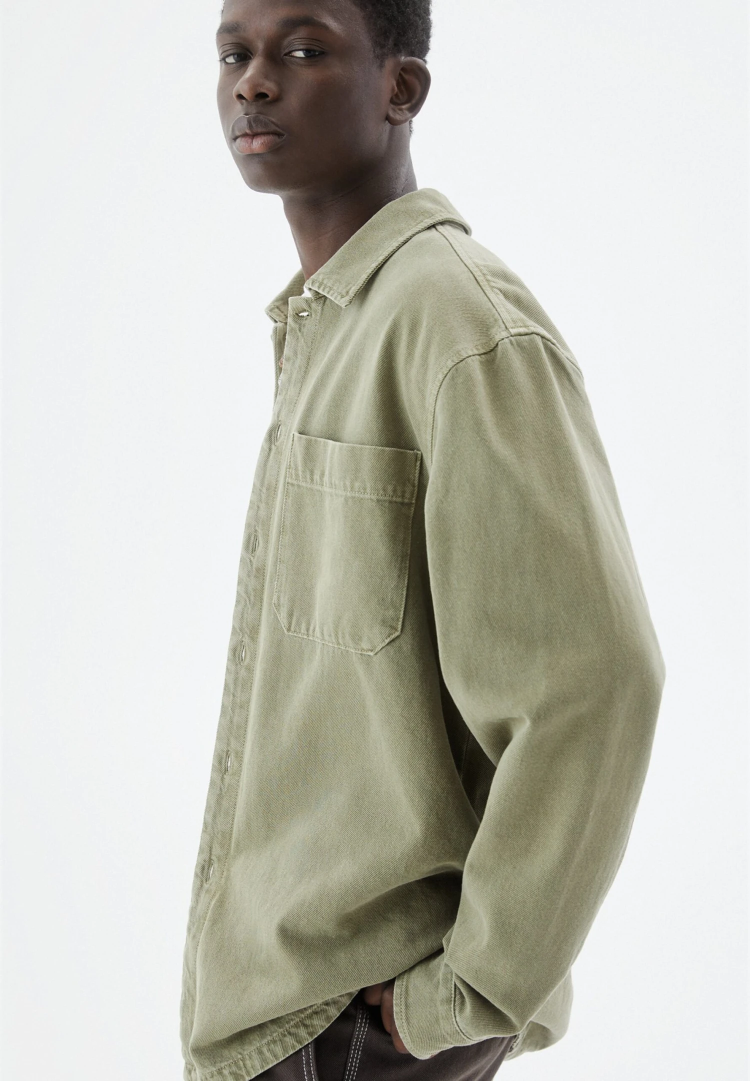 PULL & BEAR Long Sleeve- Camicia - Khaki 5 PULL & BEAR Long Sleeve- Camicia - Khaki - immagine 3