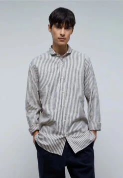 Scalpers Striped Rustic CamiciaBlue Stripes Uomo Camicie SCF22D095-K11