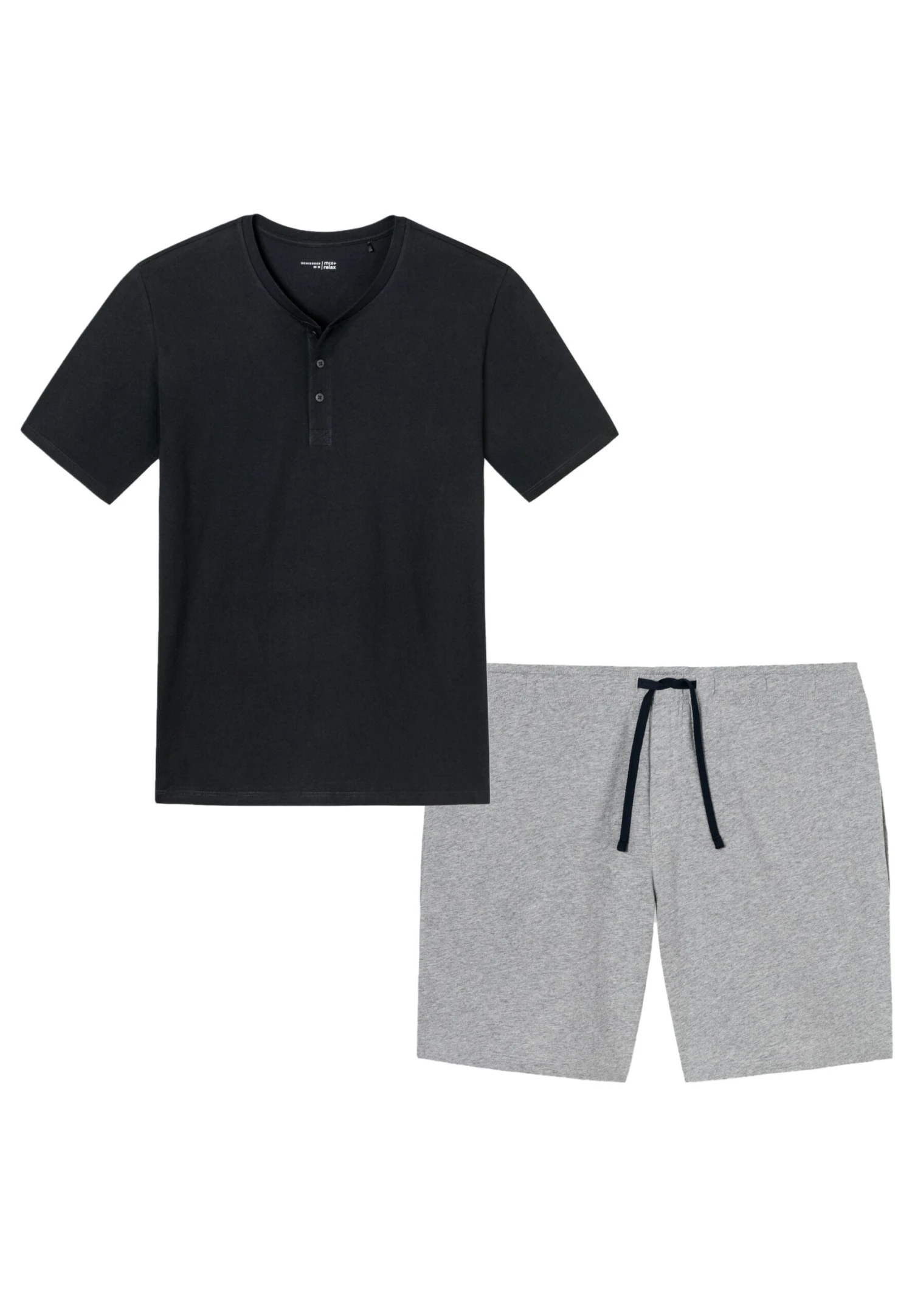 Schiesser Set - Pigiama - Grau Schwarz 7 Schiesser Set - Pigiama - Grau Schwarz - immagine 5