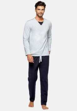 Cotton OrganicPigiamaGris / Argent Uomo Per La Notte IM682M007-C11