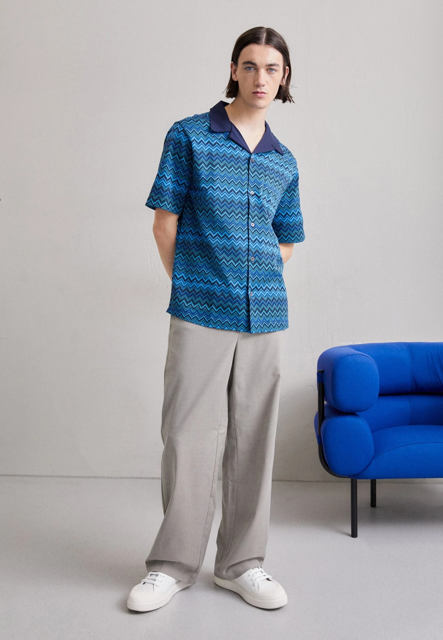 Missoni Short Sleeve ShirtCamiciaNavy Blue Uomo Camicie 6MI22D00V-T11 4 Missoni Short Sleeve ShirtCamiciaNavy Blue Uomo Camicie 6MI22D00V-T11 - immagine 2