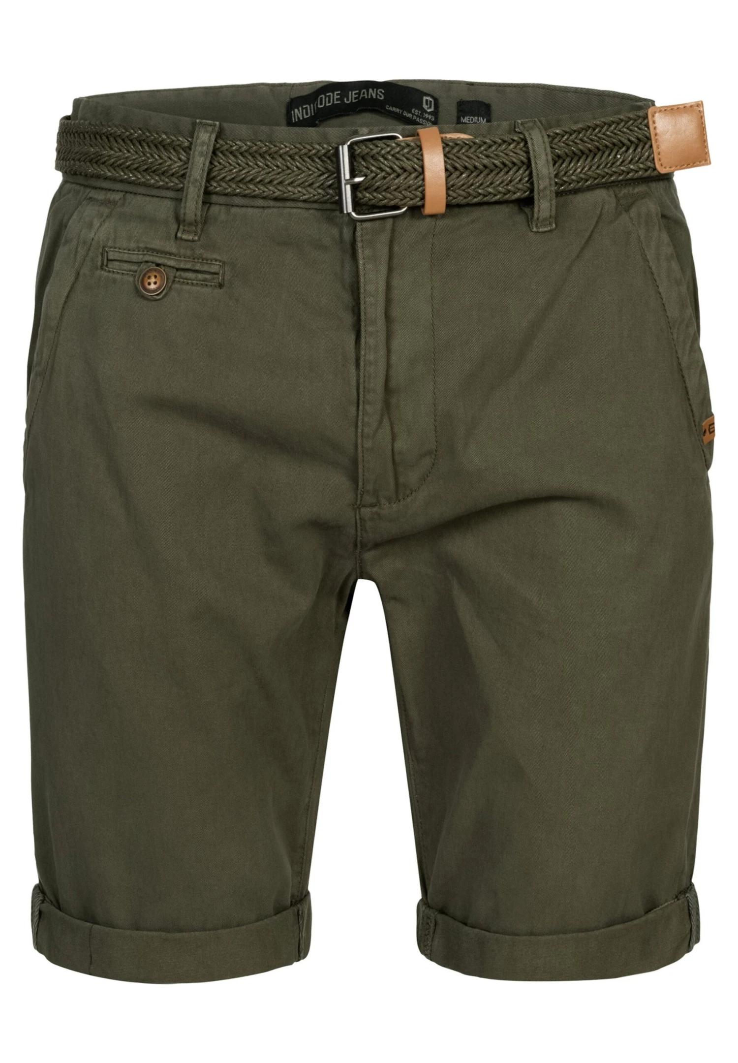 Indicode Jeans Casual Fit - Shorts - Grün Army 8 Indicode Jeans Casual Fit - Shorts - Grün Army - immagine 6