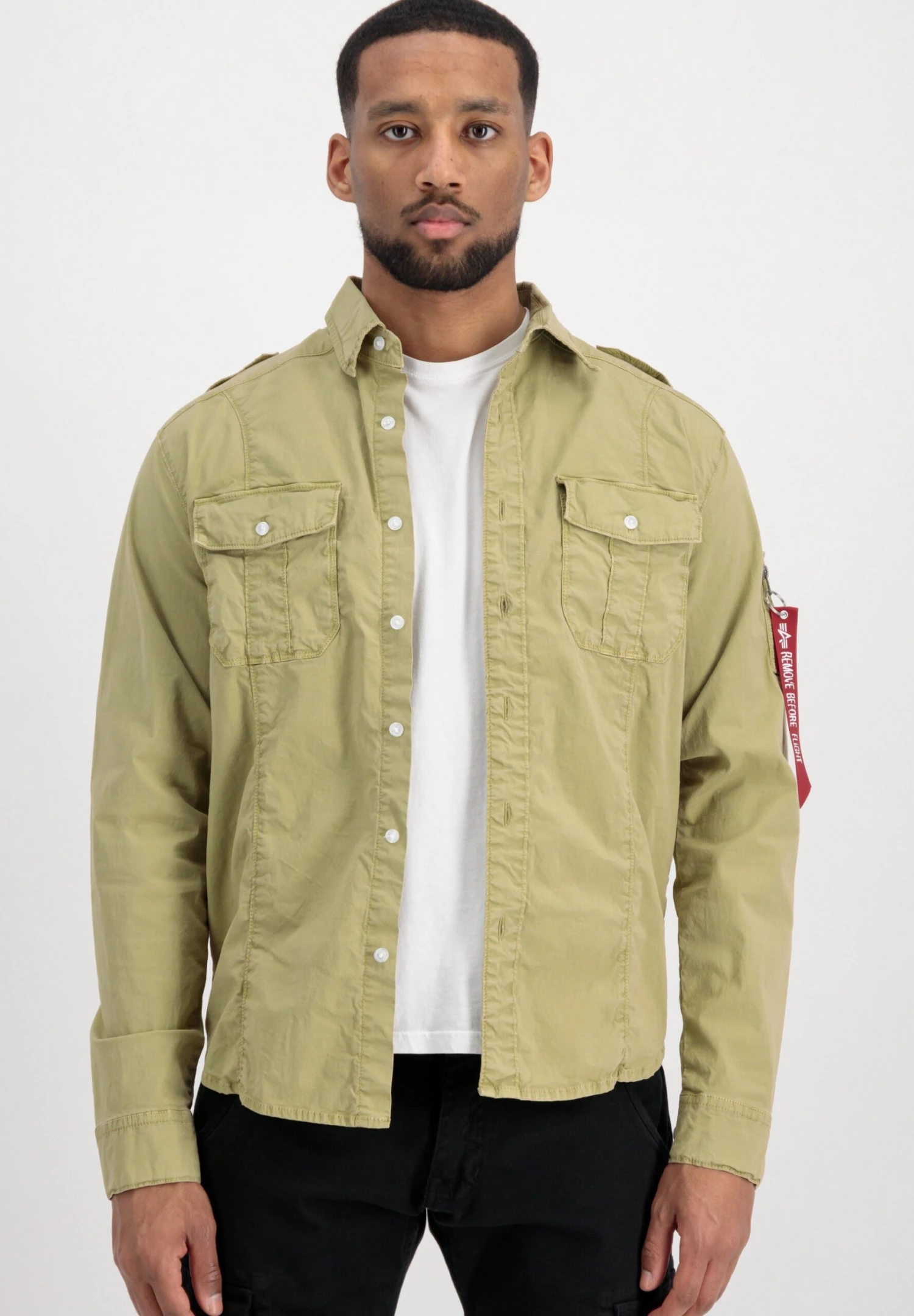 Alpha Industries Basic CamiciaSage Green Uomo Camicie AL522D01T-N11 6 Alpha Industries Basic CamiciaSage Green Uomo Camicie AL522D01T-N11 - immagine 4