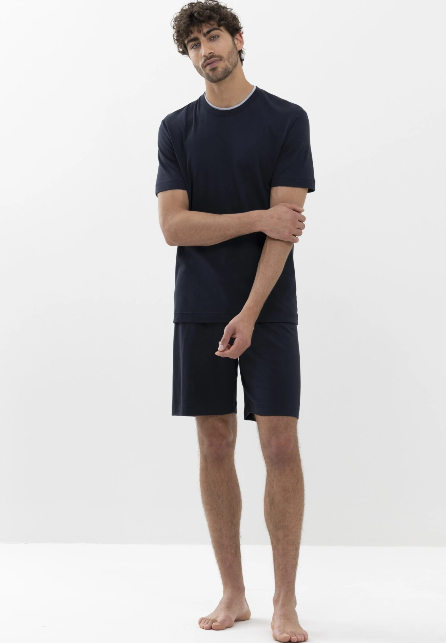 MEY Maglia Del PigiamaIndigo Uomo Per La Notte M9382N01V-K11 3 MEY Maglia Del PigiamaIndigo Uomo Per La Notte M9382N01V-K11