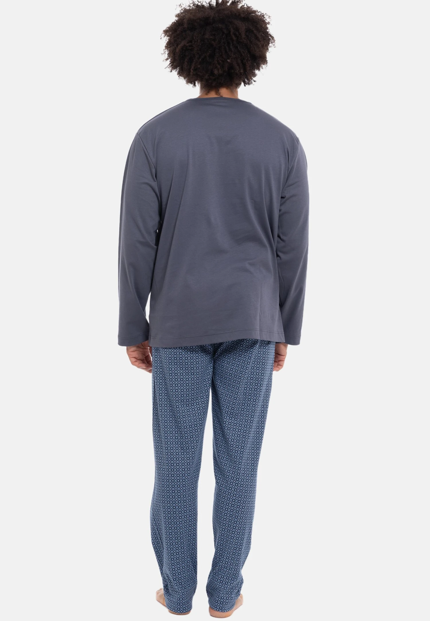 MEY Pigiama - Blau Grau 4 MEY Pigiama - Blau Grau - immagine 2