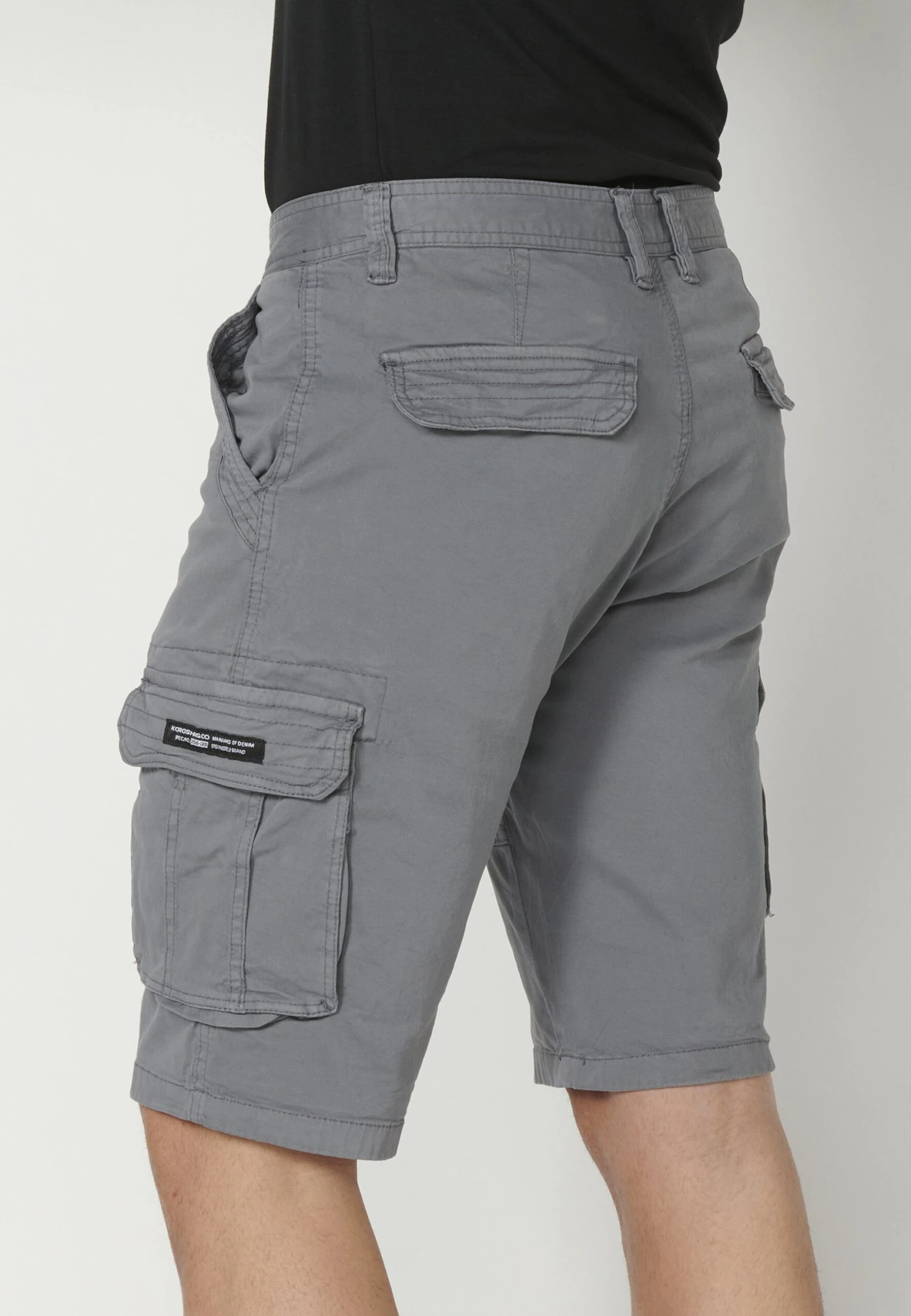 Koroshi ShortsGris Uomo Bermuda KOL22F08X-C11 8 Koroshi ShortsGris Uomo Bermuda KOL22F08X-C11 - immagine 6
